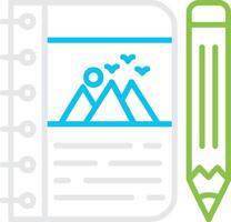 Sketchbook Creative Icon Design vector