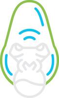 Gorilla Creative Icon Design vector