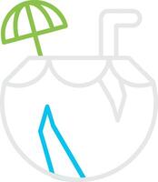 Coconut Drink Creative Icon Design vector