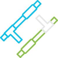 Tonfa Creative Icon Design vector