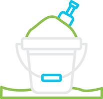 Sand Bucket Creative Icon Design vector