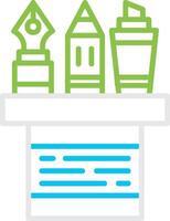 Pencil Case Creative Icon Design vector