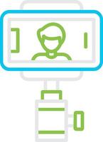 Selfie Stick Creative Icon Design vector