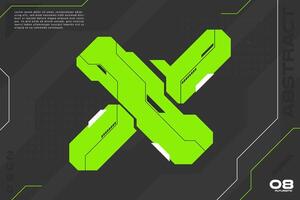 Futuristic Abstract Background with Sci-fi Geometric Shape for Technology Design vector