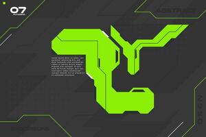 Futuristic Abstract Background with Sci-fi Geometric Shape for Technology Design vector