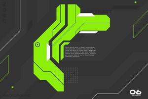 Futuristic Abstract Background with Sci-fi Geometric Shape for Technology Design vector