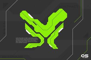 Futuristic Abstract Background with Sci-fi Geometric Shape for Technology Design vector