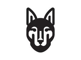 Dog head icon. Flat style. Cartoon dog face. illustration isolated on white. Silhouette simple. Animal Logotype concept. Logo design template. vector