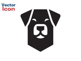 a black dog head icon on a white background vector