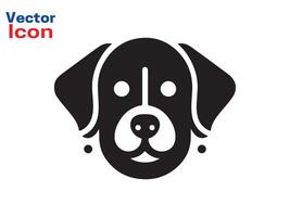 Dog head icon. Flat style. Cartoon dog face. illustration isolated on white. Silhouette simple. Animal Logotype concept. Logo design template. vector