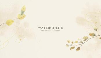 Abstract horizontal watercolor background. Neutral light colored empty space background illustration vector