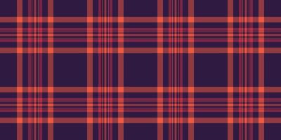 Empty seamless check textile, rug background plaid pattern. American texture tartan fabric in red and dark colors. vector