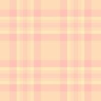 Plaid seamless fabric of texture tartan with a textile pattern check background. vector