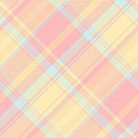 Bedding pattern textile, display plaid seamless texture. Age check fabric background tartan in light and amber colors. vector