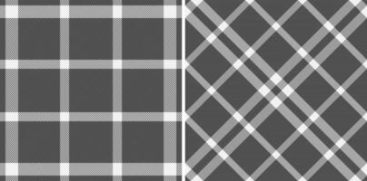 Check textile fabric of pattern texture with a tartan seamless plaid background. Set in monochrome colors for colorful fashion choices in vibrant look. vector