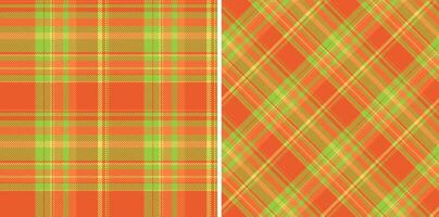 Tartan check plaid of seamless fabric texture with a textile pattern background. Set in gold colors for english fashion trends in season. vector