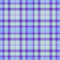 Present textile fabric tartan, vogue pattern background check. Tough plaid seamless texture in indigo and light colors. vector