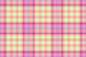 Check texture of seamless plaid pattern with a tartan textile fabric background. vector