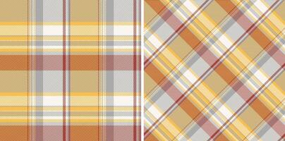 Textile plaid pattern of check fabric background with a texture tartan seamless. vector
