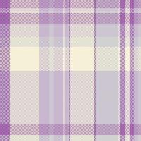 Close-up seamless fabric background, herringbone pattern plaid. Magazine textile check tartan texture in light and purple colors. vector