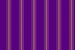 Tracery lines seamless, party fabric textile background. Geometric vertical texture pattern stripe in purple and orange colors. vector