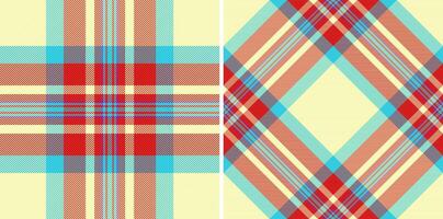 Plaid texture fabric of textile check with a tartan seamless pattern background. vector