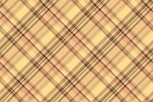 Decorative check plaid texture, order background pattern . Sexual fabric textile tartan seamless in orange and amber colors. vector