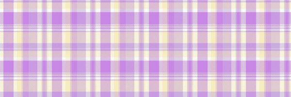 Wide plaid background, christmas ornament textile check pattern. Window seamless fabric texture tartan in light and purple colors. vector