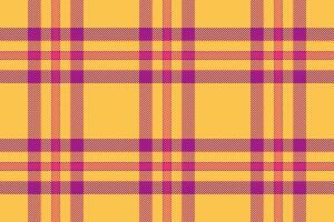 Nobility seamless plaid background, trim check texture. Large textile fabric pattern tartan in amber and pink colors. vector