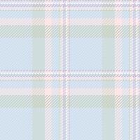 Textile check fabric of seamless tartan texture with a background plaid pattern . vector