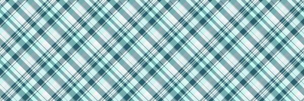 Purity tartan background, scratch textile fabric pattern. Decorative check texture plaid seamless in pastel and cyan colors. vector