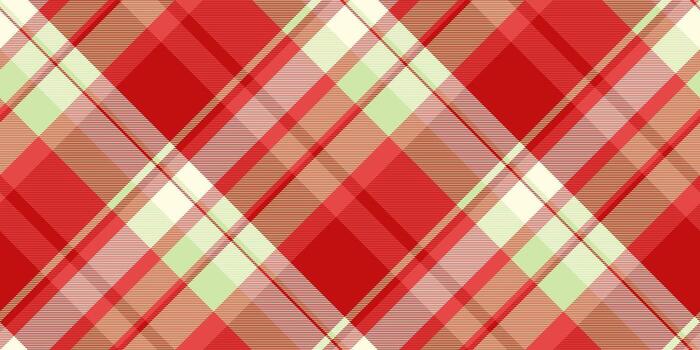 rectángulo sin costura fondo, 1950s textil tartán controlar. mezclado tela modelo textura tartán en rojo y ligero colores. vector