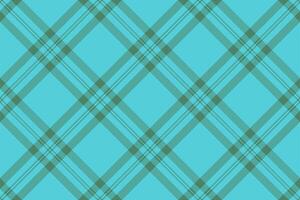 Business pattern fabric seamless, stroke tartan check plaid. Oriental background textile texture in cyan and green colors. vector