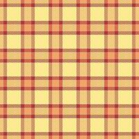 Tailor textile texture tartan, antique pattern fabric background. Picture seamless check plaid in red and orange colors. vector