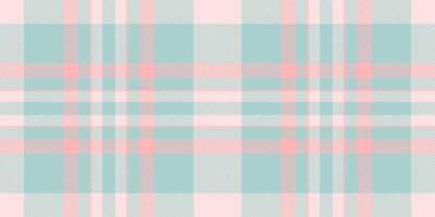 Greeting background textile seamless, folded pattern tartan fabric. Fur check plaid texture in light and misty rose colors. vector
