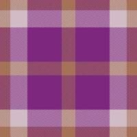 Plaid check pattern. Seamless fabric texture. Tartan textile print. vector