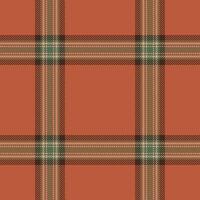 Plaid seamless pattern in orange. Check fabric texture. textile print. vector