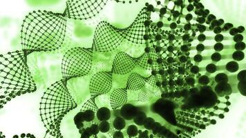 Rotating DNA strands. Design. Visualization of unknown DNA spirals, concept of science and biology. photo