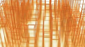 Abstract cubes and long stripes. Design. Architecture sketch or layout. photo