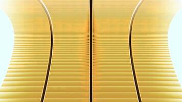Abstract endless digital road background. Design. Flying faster and faster above bending futuristic path. photo