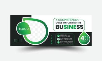 Modern digital marketing social media cover web banner template header or cover photo design expert in green color vector