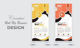Business Roll Up. Standee Design. Banner Template. Presentation and Brochure. Illustration vector
