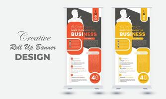 Business Roll Up. Standee Design. Banner Template. Presentation and Brochure. Illustration vector