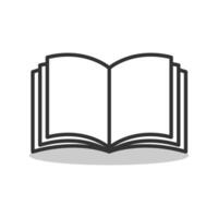 Book icon isolated illustration. vector