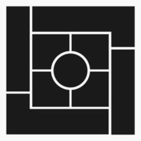Blank Square Photo Frame Collage Template Layout vector
