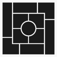 Blank Square Photo Frame Collage Template Layout vector