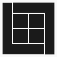 Blank Square Photo Frame Collage Template Layout vector