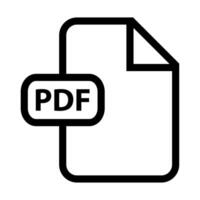 PDF icon isolate on white background for graphic design, logo, web site, social media, mobile app, ui illustration vector