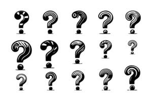 Doodle Question Mark, Sign and Symbol for Design, Presentation or Website elements. vector