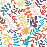 Bright colorful leaf print graphics vector